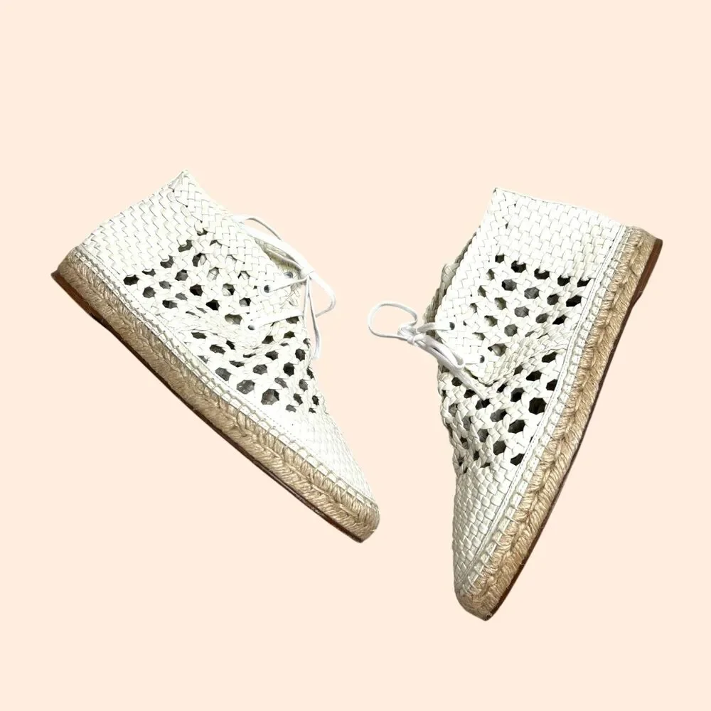 Celine Leather Woven Espadrilles